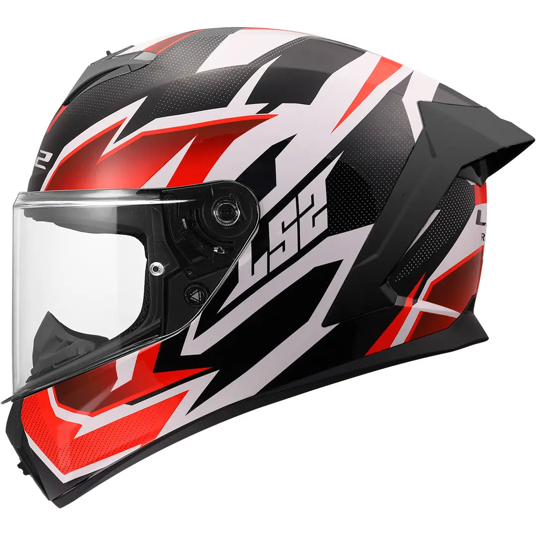 LS2 FF820 Rapid III Xtrem Helmet - Black/White/Red Gloss