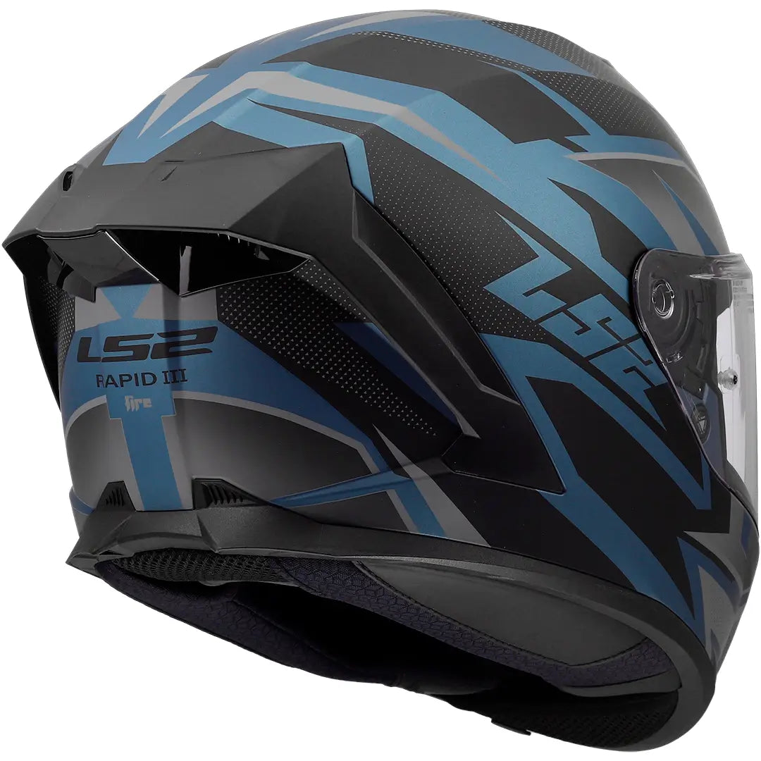 Casco LS2 FF820 Rapid III Xtrem - Negro/Azul Mate