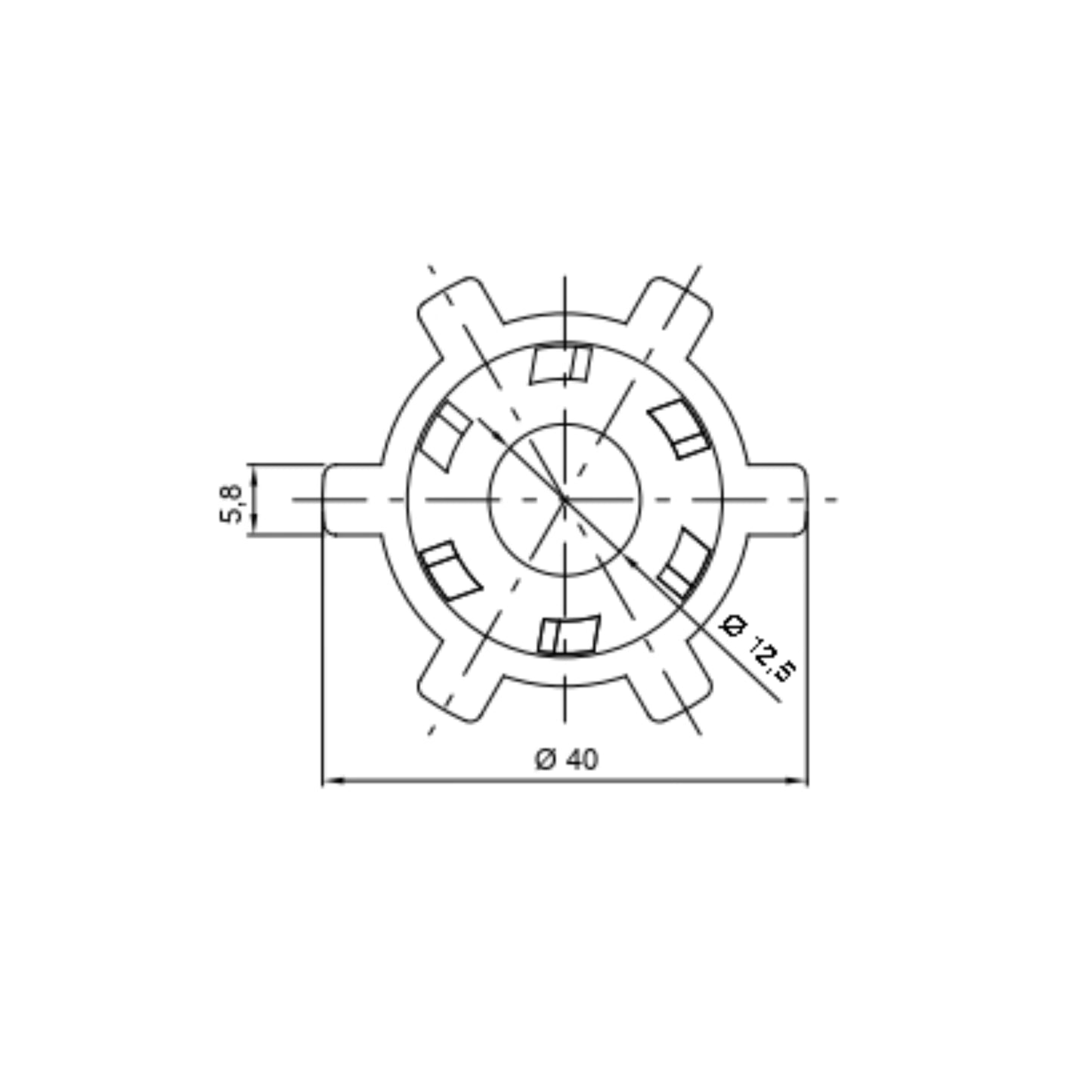 Anilha dentada arranque Peugeot / Kymco Buzzetti