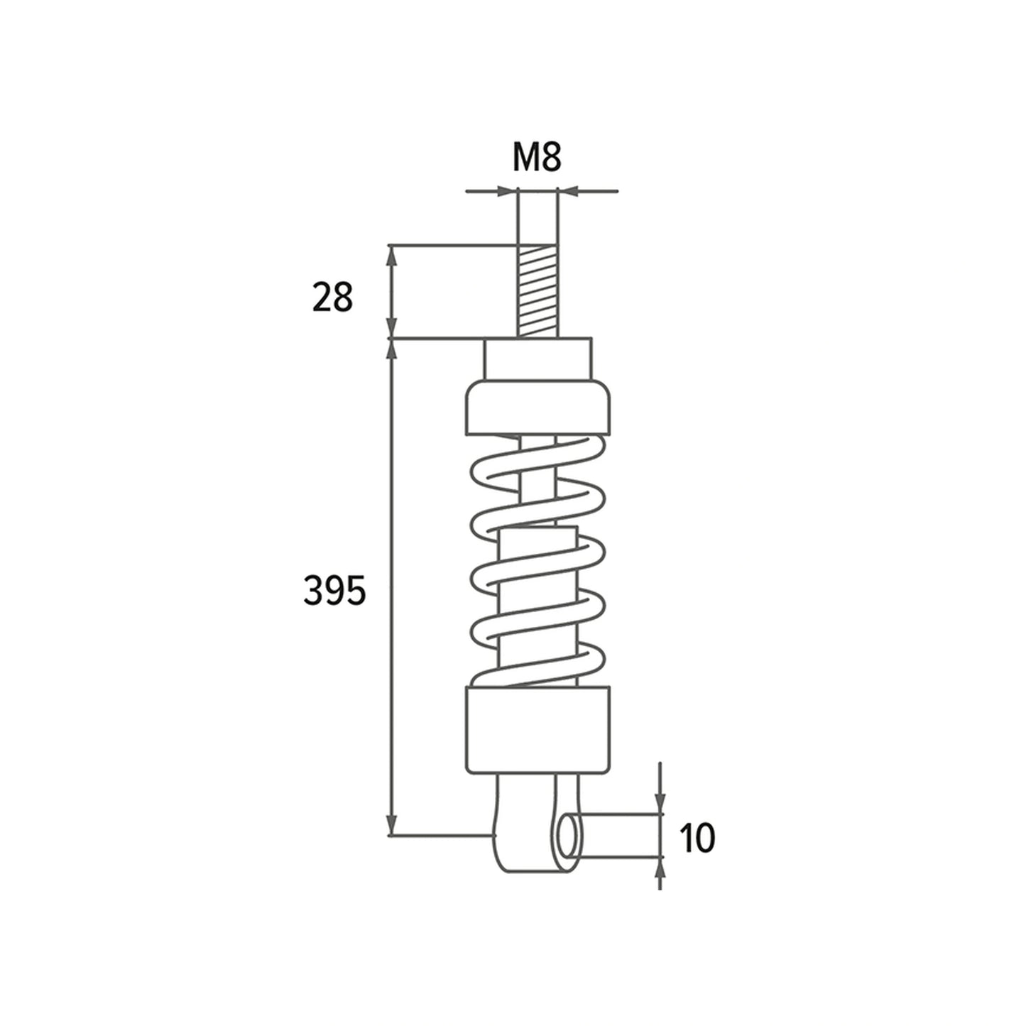 Shock absorber rear Vespa Primavera 125/150 4T Polini