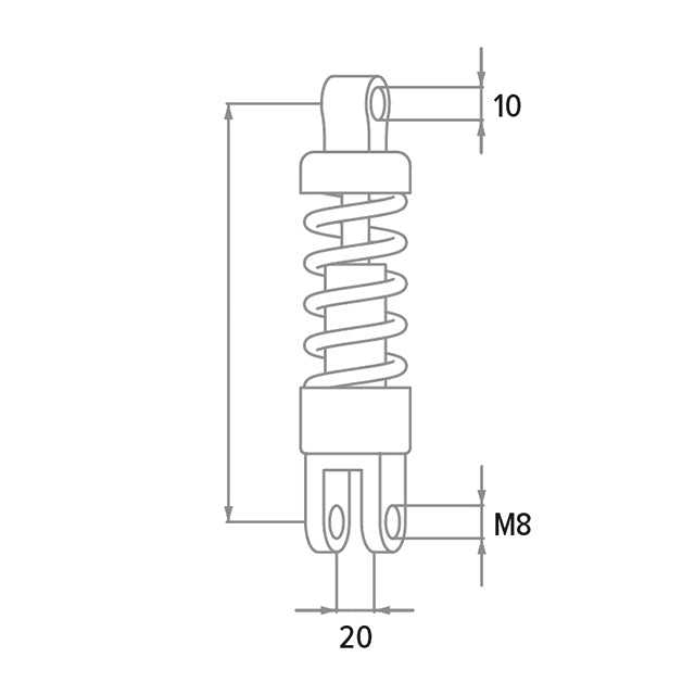 Shock absorber Minarelli horizontal / vertical 290mm Polini