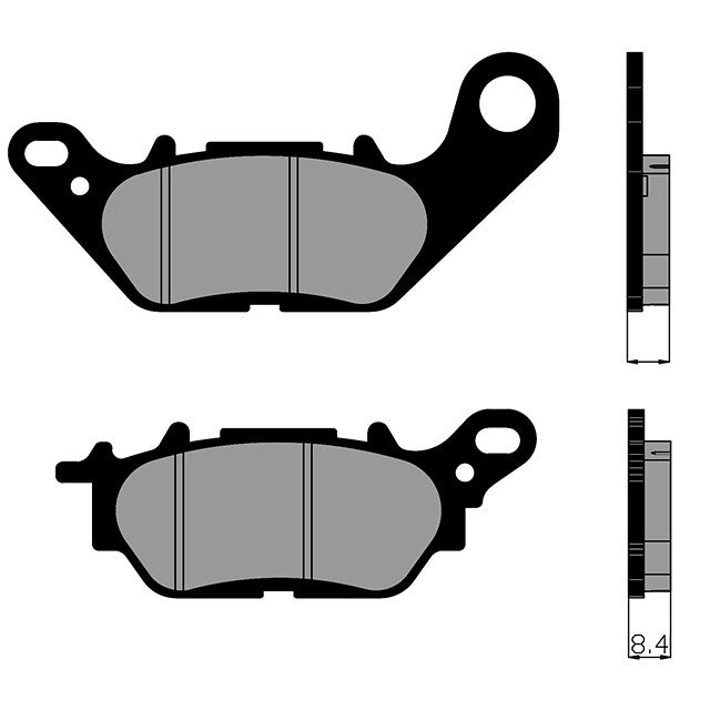 Pastillas de freno traseras Yamaha N-Max 125cc For Race Polini - orgánicas 174.0152