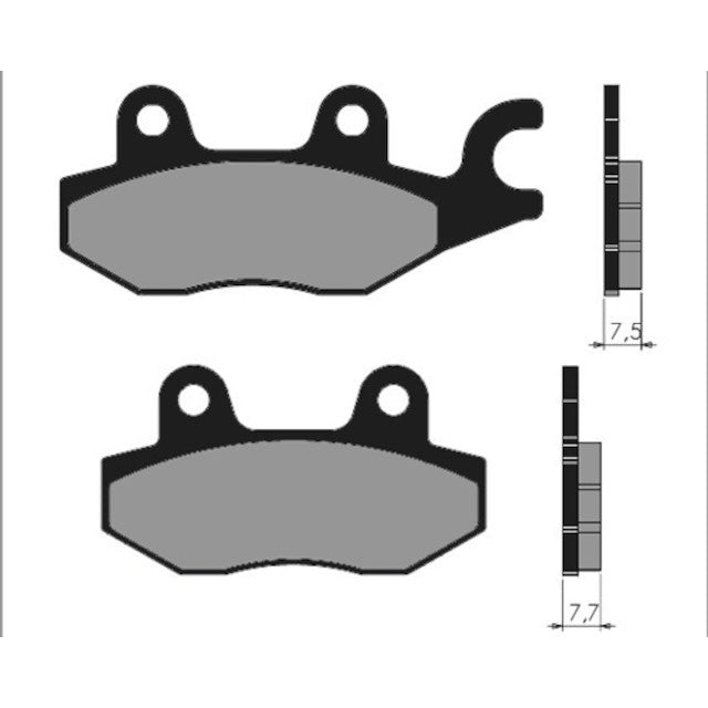 Pastillas de freno delantero Kymco Grand Dink 50-125 For Race Polini - sinterizadas 174.2064