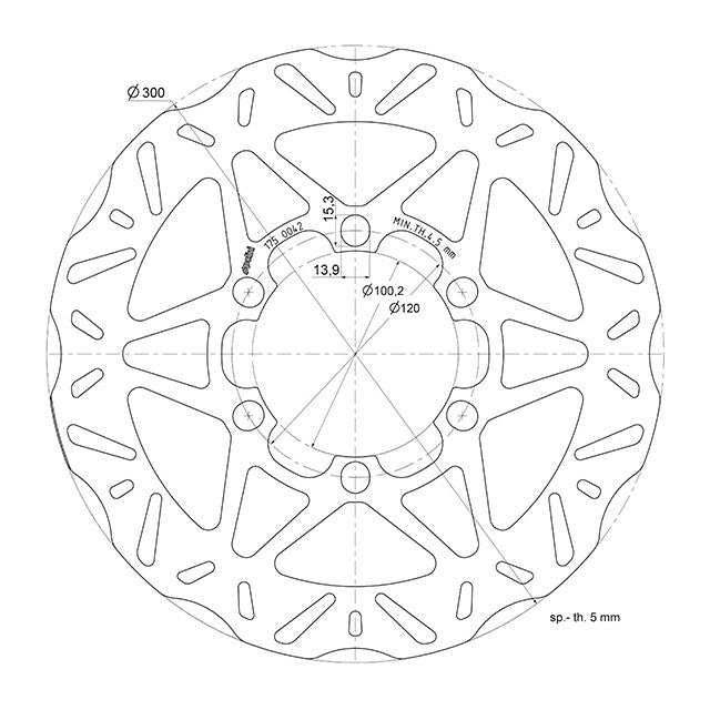 Disques de frein avant Piaggio Beverly 300/350 d.300mm Polini
