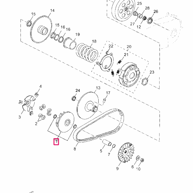 Variador Yamaha X-Max 125 16-18