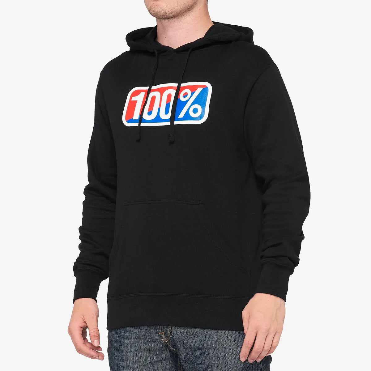 Sudadera 100% Classic Pullover Hoodie Fleece - Negro