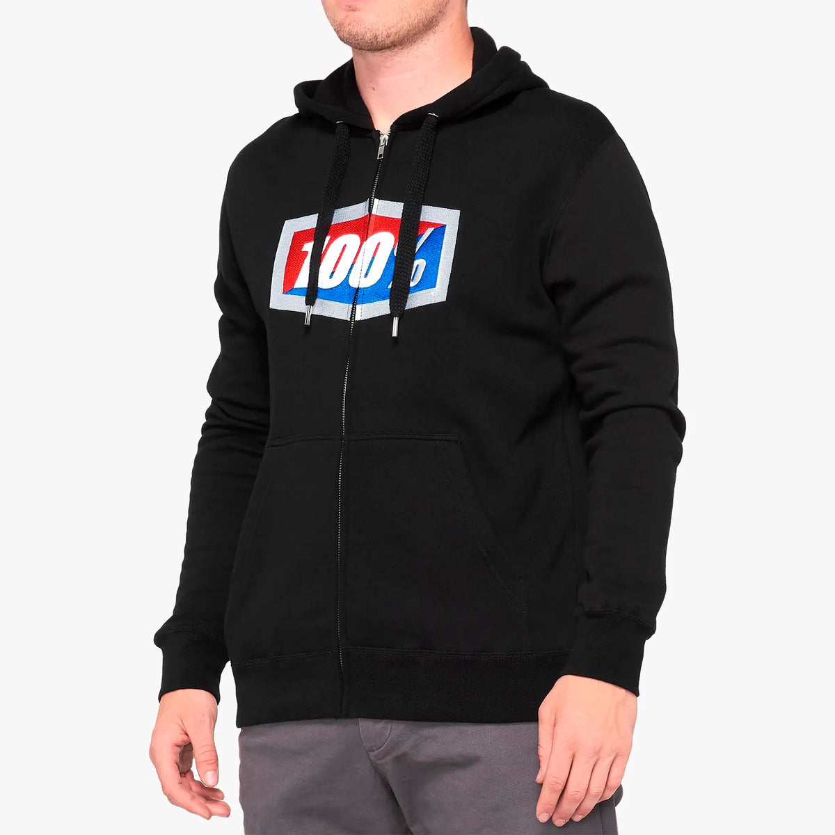 Sudadera 100% Official Zip Hoodie Fleece - Negro