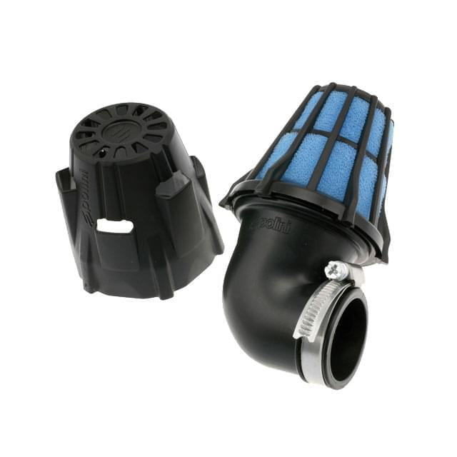 Filtro de ar longo curvado com carcaça de plástico Polini 90º