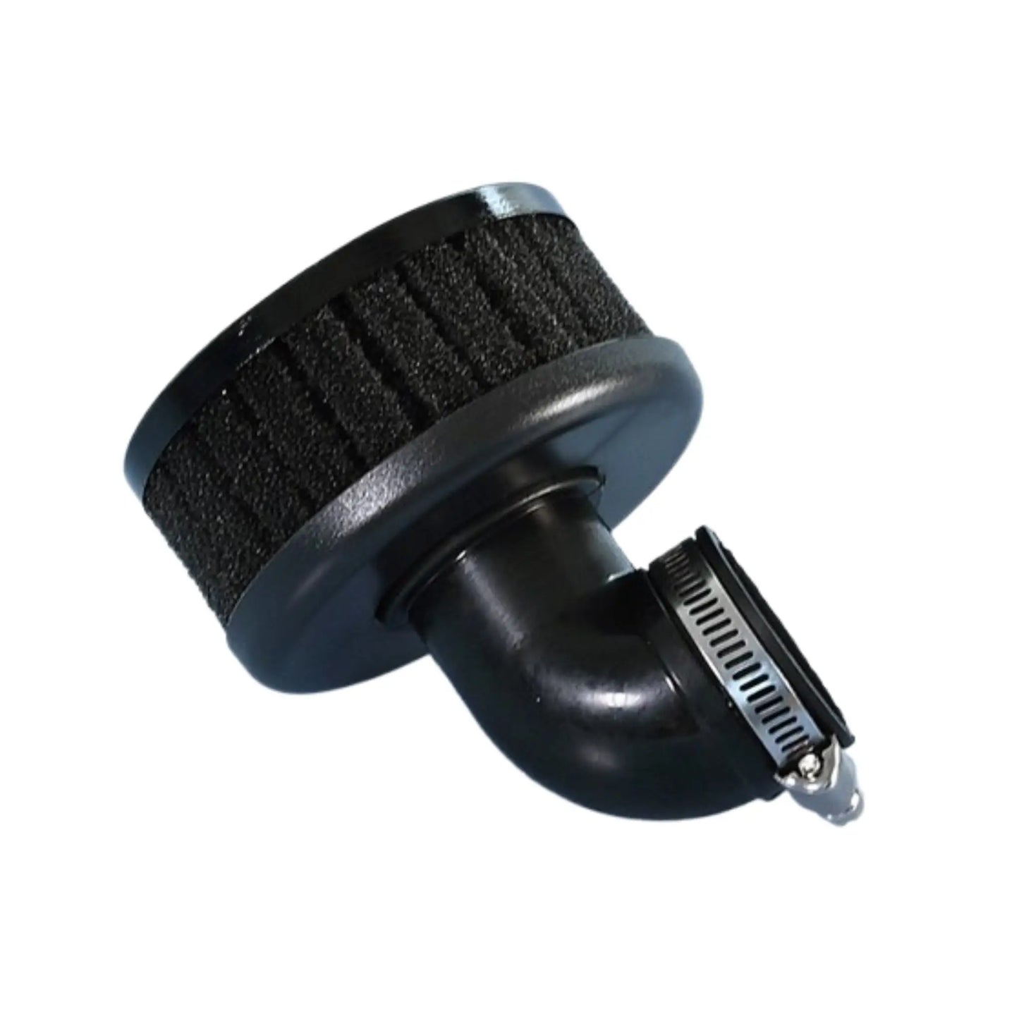 90° curved Polini air filter - black