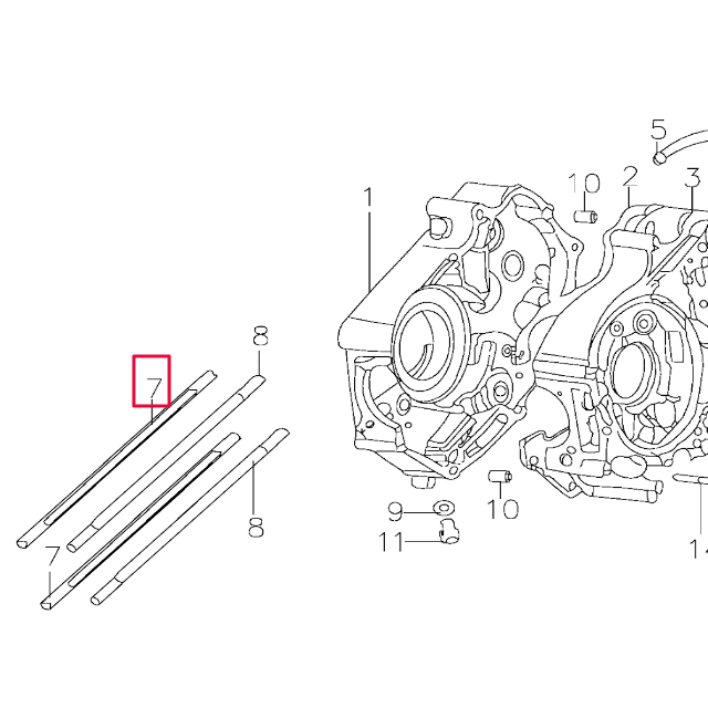 Espárrago cilindro tipo A Pitbike motor 150-3/E 150-5 YX 206M001