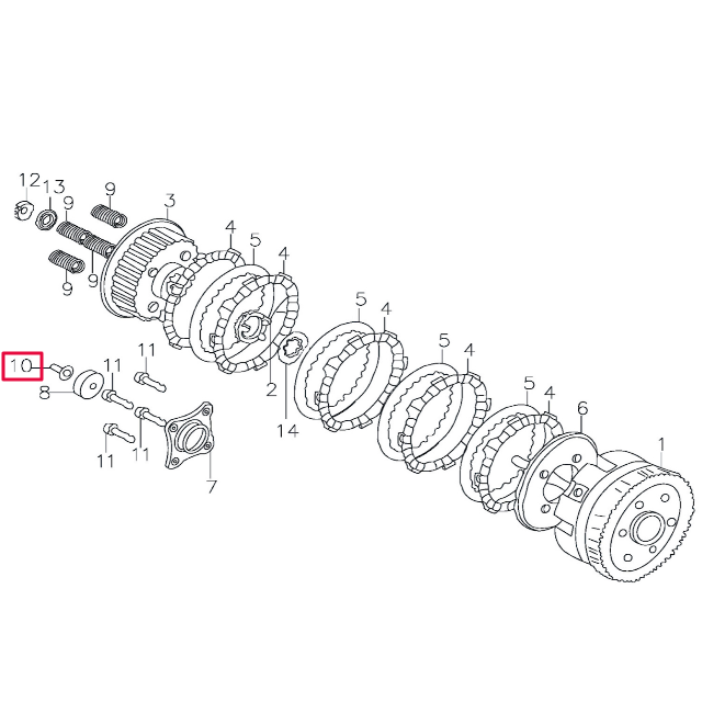 Empujador embrague Pitbike motor 150-3 150-5 YX 208-9-10