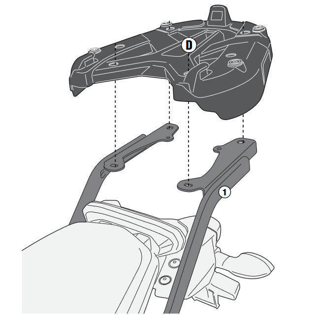 Soporte Maleta Monorack Monokey/Monolock Yamaha MT 09 2013 GIVI 2115FZ