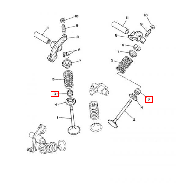 Retén válvula Yamaha XV Virago 250 04-08 22F-12119-01-00