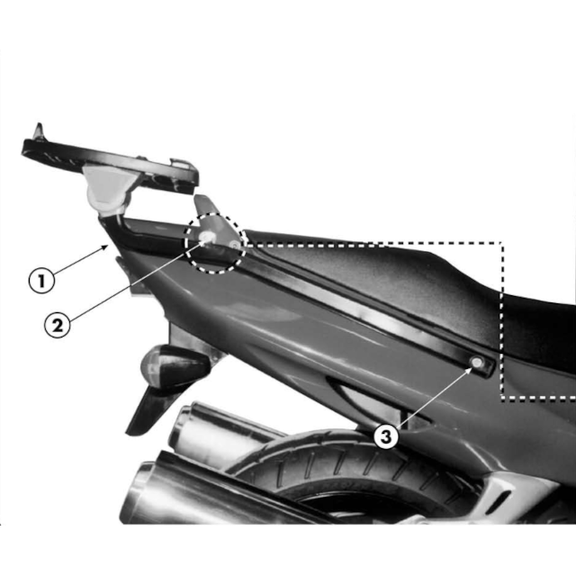 Soporte Maleta Monorack Monokey/Monolock Honda CBR XX 1100 97-09 GIVI 248F