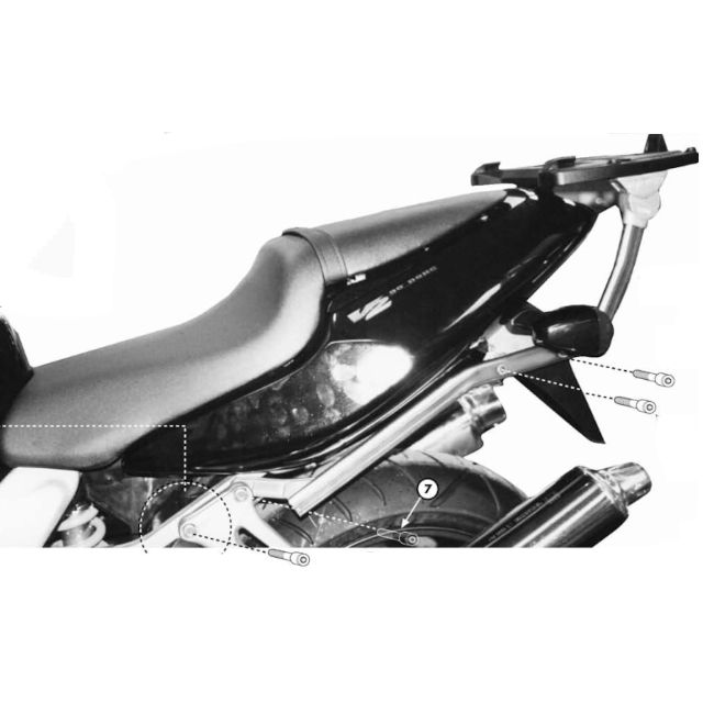 Soporte Maleta Monorack Monokey/Monolock Honda VTR F 1000 97-04 GIVI 251F