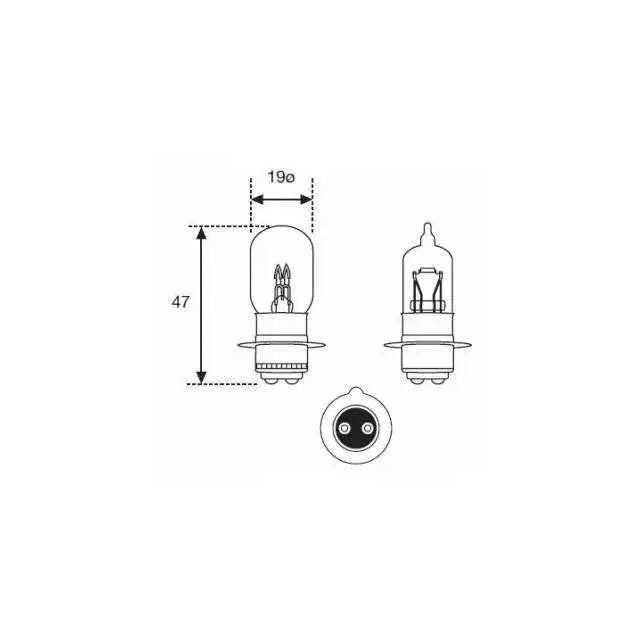 Bombilla PX15D 12V 18/18W T19 Amolux 277