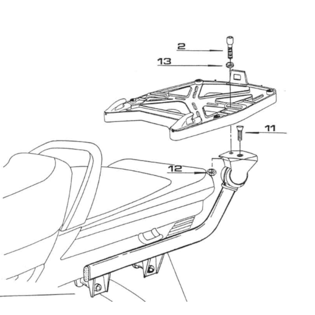 Soporte Maleta Monorack Monokey/Monolock Yamaha FJ 1100-1200 87-99 GIVI 297F