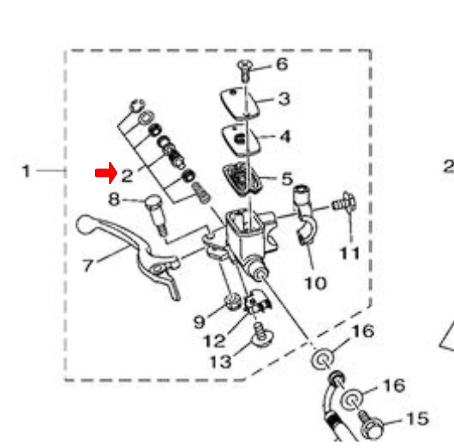 Kit reparación bomba de freno delantera Yamaha N-Max 15-24