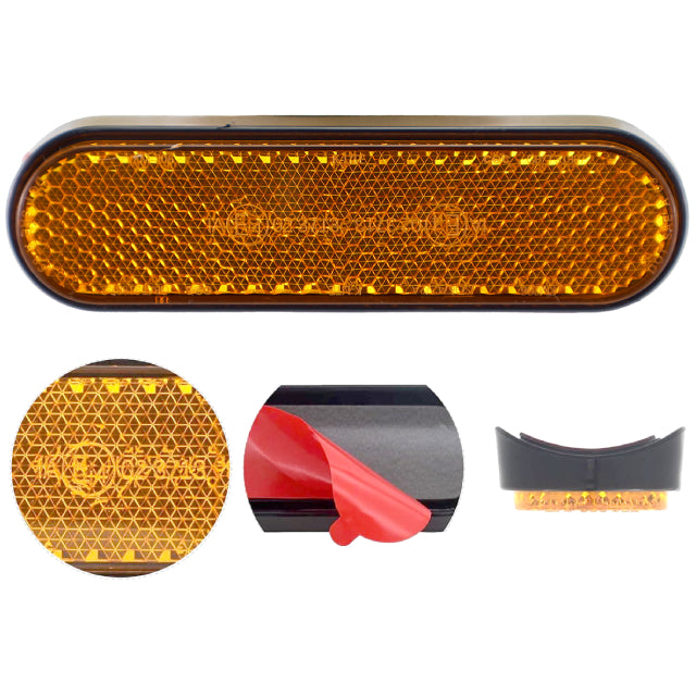 Catadioptric oval orange fork bars approved