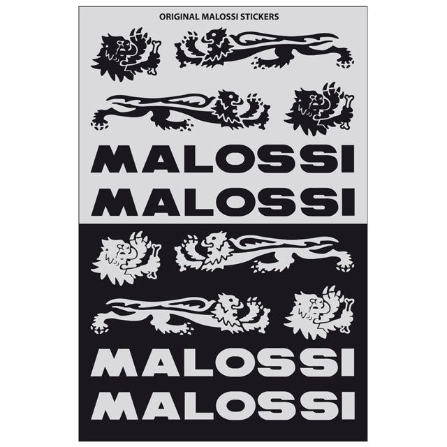 kit de pegatinas 11.5x16.8cm Malossi negro-plata 3314154