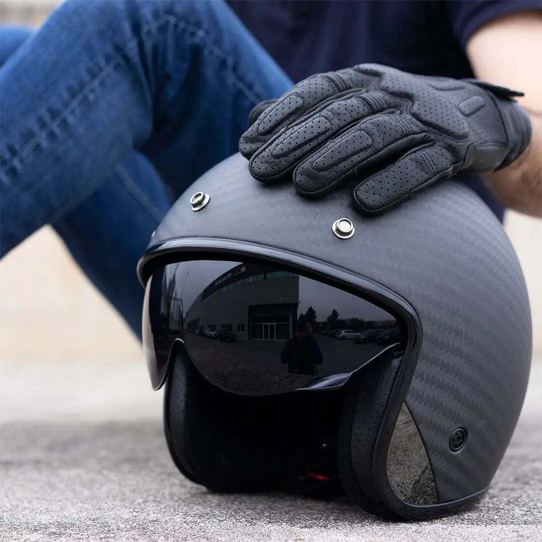 Casco LS2 OF601 Bob II Carbon - Carbono Mate