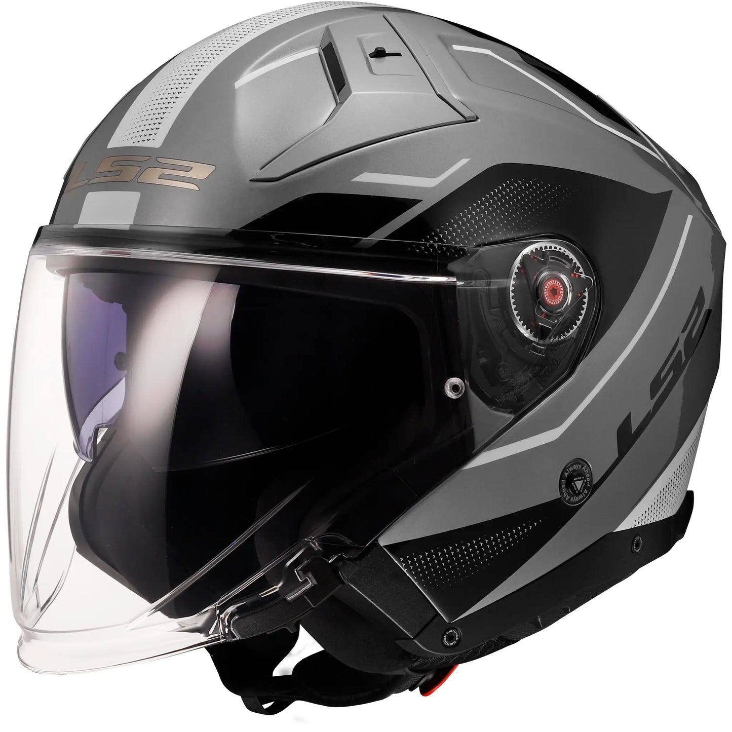 Casco LS2 OF603 Infinity II Veyron - Negro/Gris