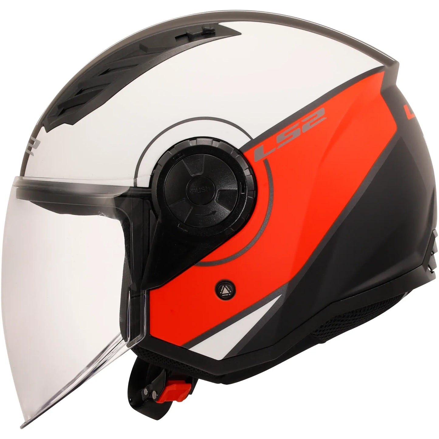 Casco LS2 OF616 Airflow II Cover - Blanco/Rojo