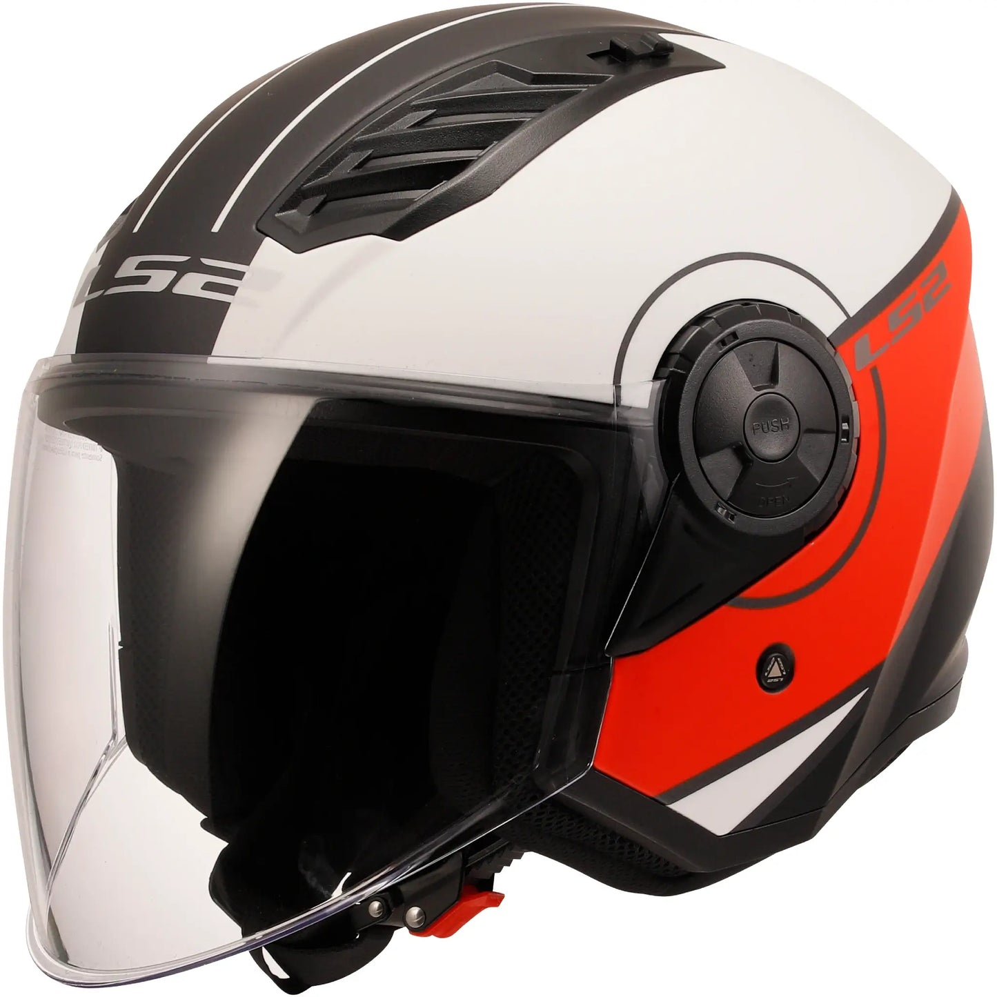 Casco LS2 OF616 Airflow II Cover - Blanco/Rojo