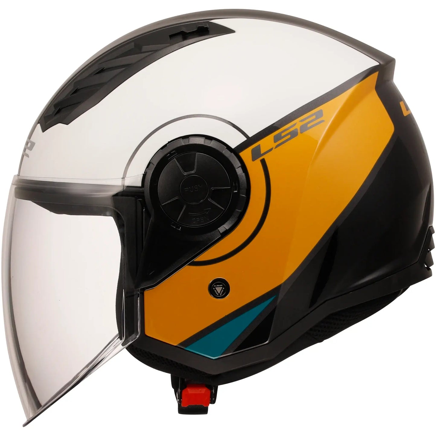 Casco LS2 OF616 Airflow II Cover - Blanco/Naranja