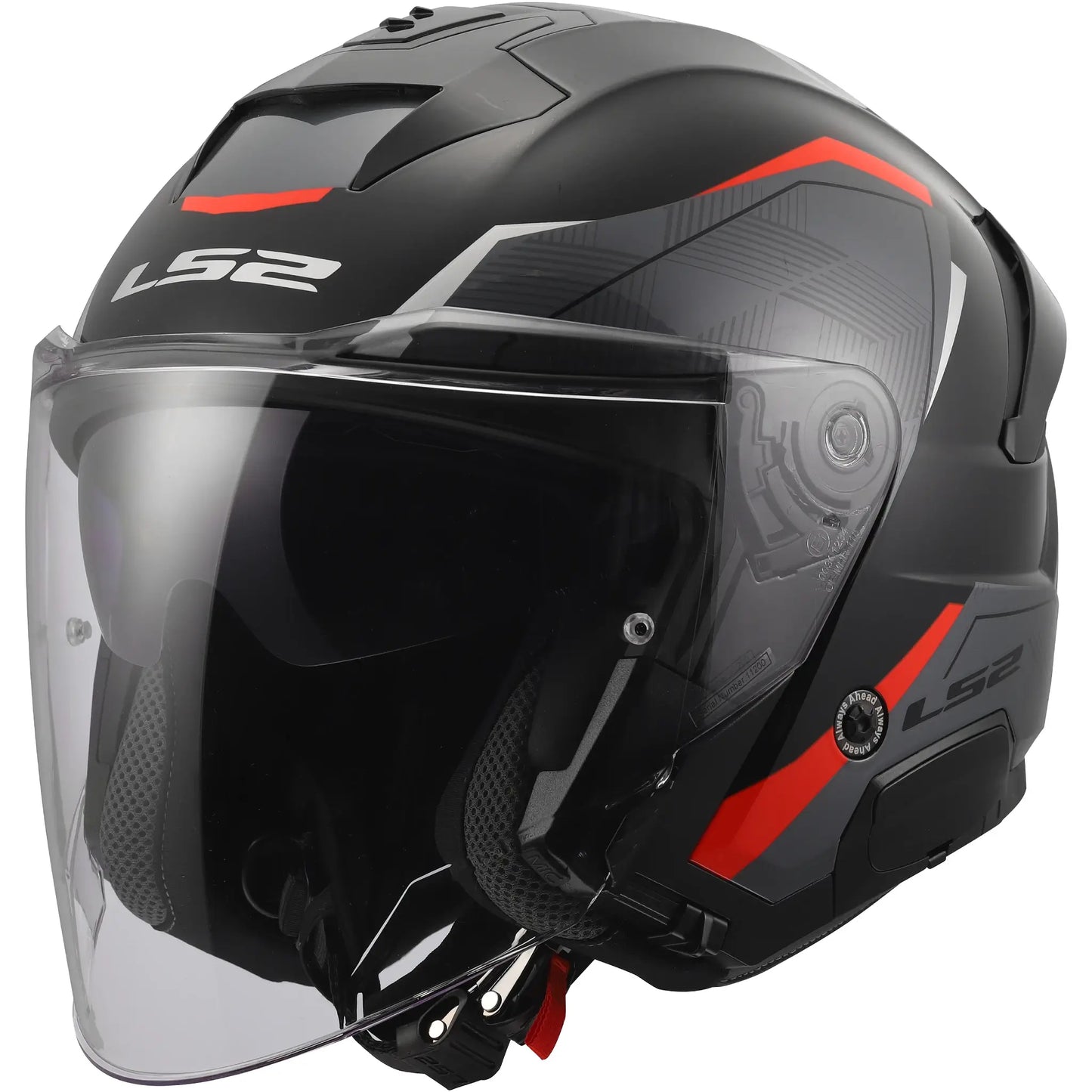 Casco LS2 OF618 Verso II Air - Negro/Rojo Brillo