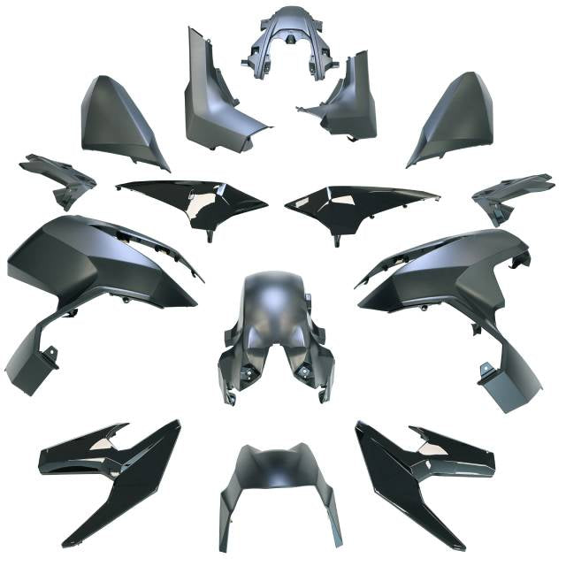 Kit de carenagens Honda ADV 350 22-24 14 peças TNT - preto mate