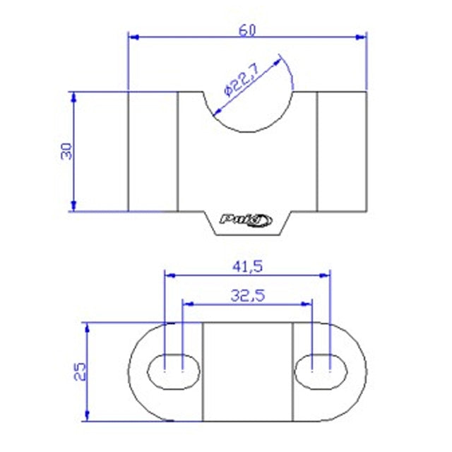 Handlebar risers height 30mm Ø22mm Puig