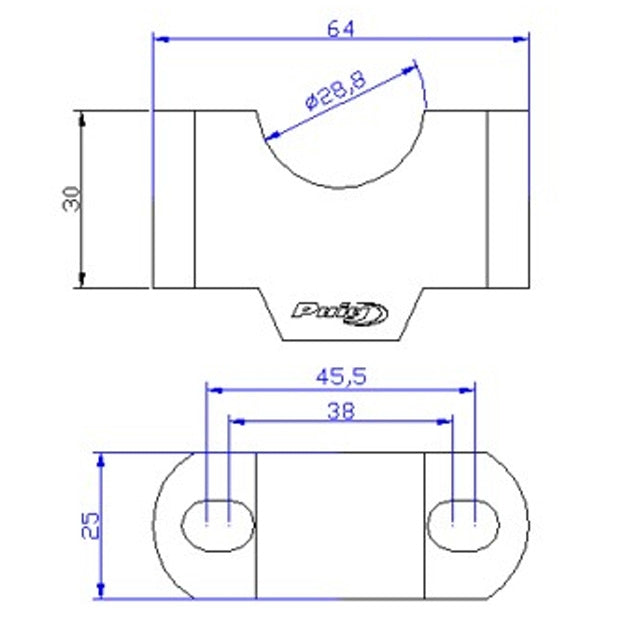 Rehausses de guidon 30mm Ø29mm Puig