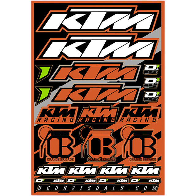 Kit de pegatinas KTM varias medidas D'Cor 40-30-100