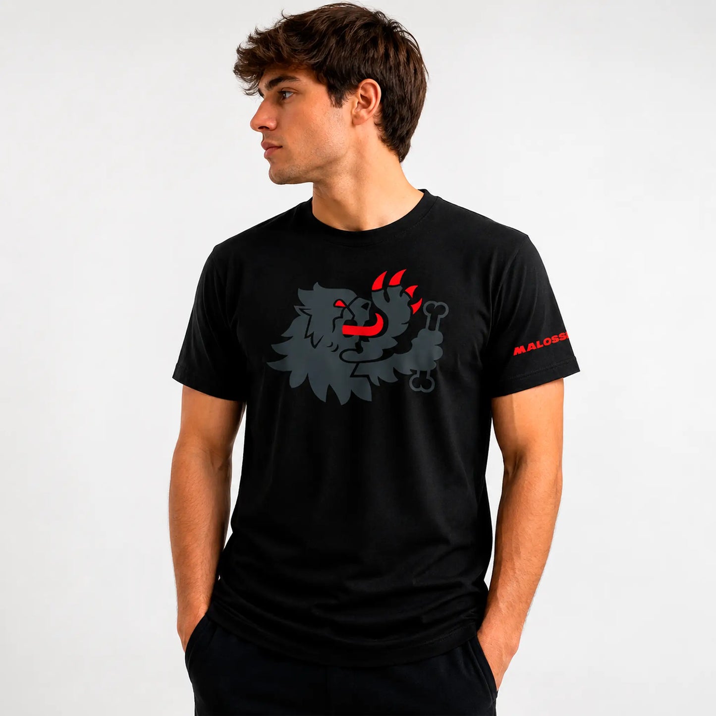 Camiseta Malossi Griffe Lion - Negro