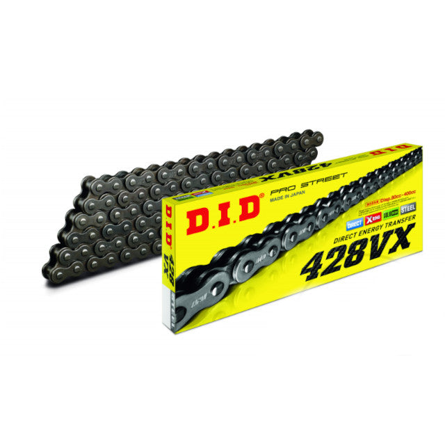 Corrente de transmissão passo 428 136 elos engate clip VX D.I.D - aço