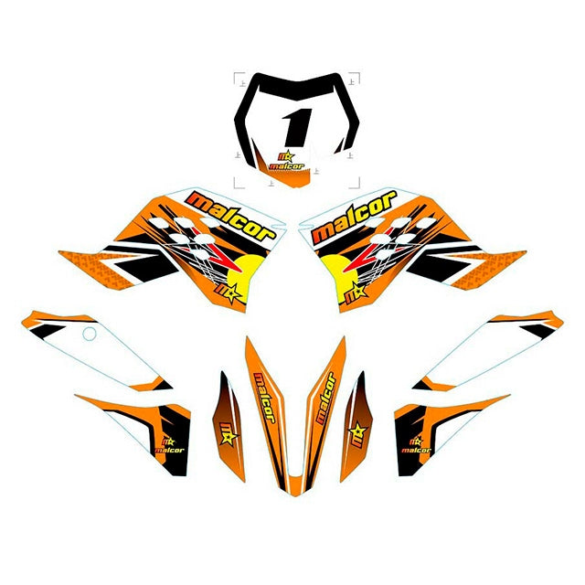 Kit autocollants Malcor réplique KTM 50 2018