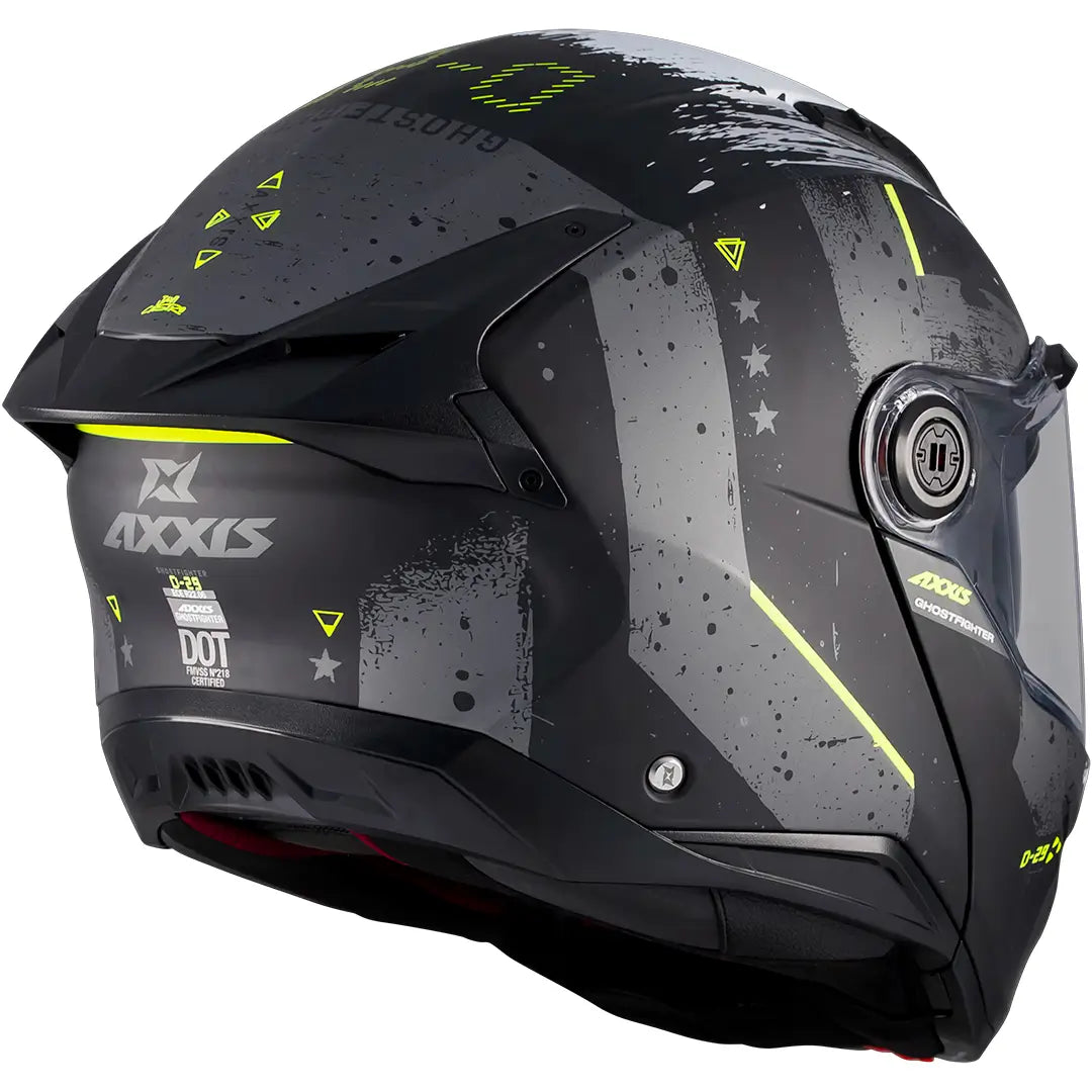 Axxis Ghostfighter SV D-29 B2 Helmet - Black/White/Matte Yellow