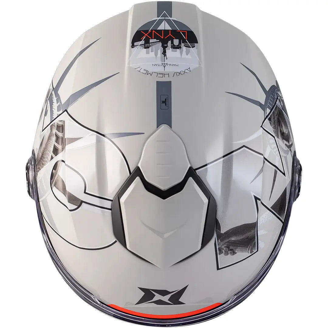 Casco Axxis Lynx SV Manhattan C2 - Negro/Gris Brillo