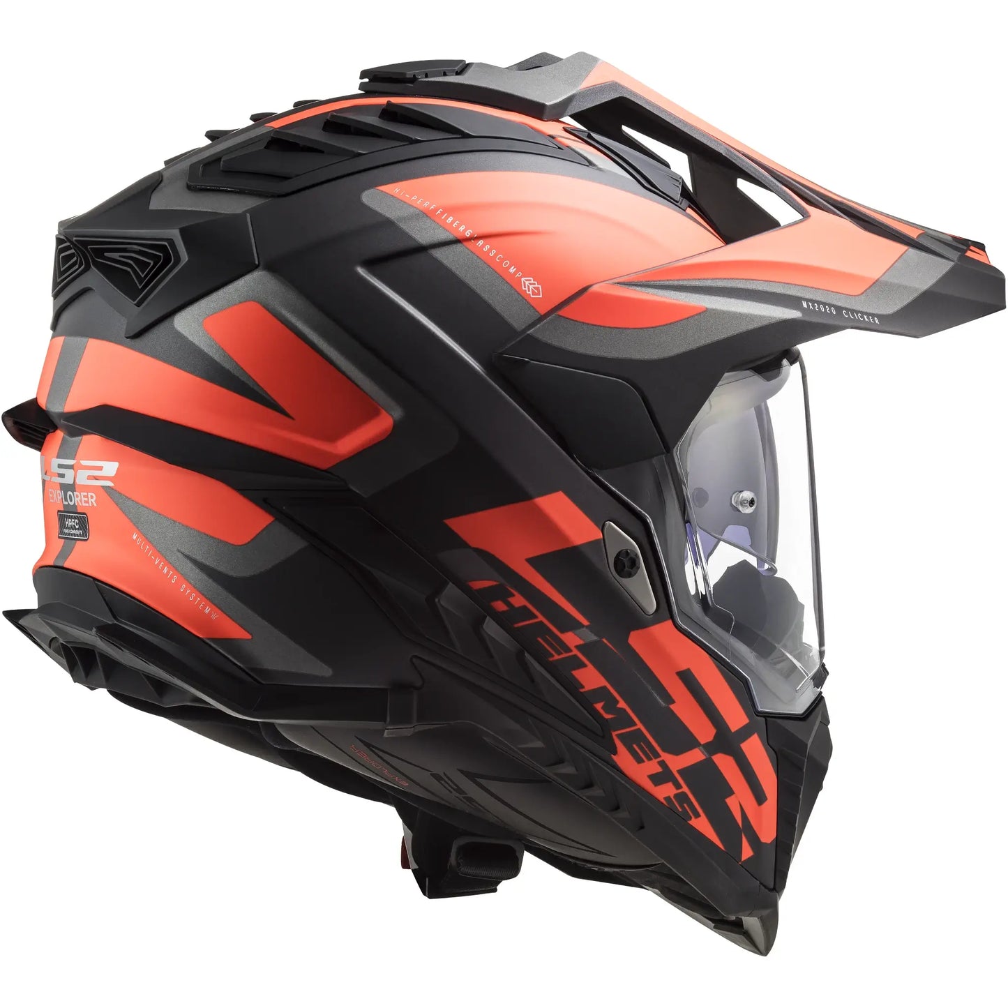 Casco LS2 MX701 Explorer Alter - Negro/Naranja