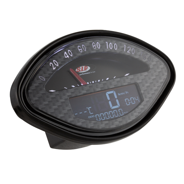 Cuentakilómetros digital Vespa 150S 2ªserie/160GT/SL/Super 2.0 fondo carbono SIP