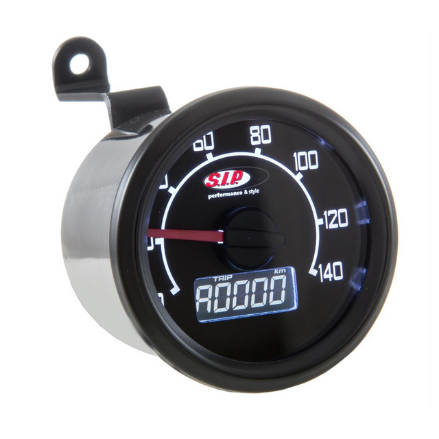 Compteur kilométrique digital à cadran noir Vespa 50 2.0 SIP
