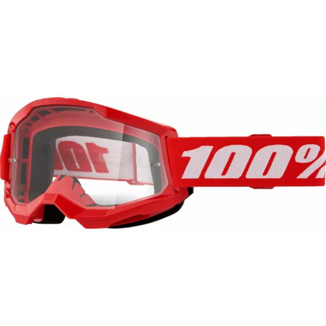 Gafas Offroad 100% Strata 2 rojo - cristal transparente 50027-00018