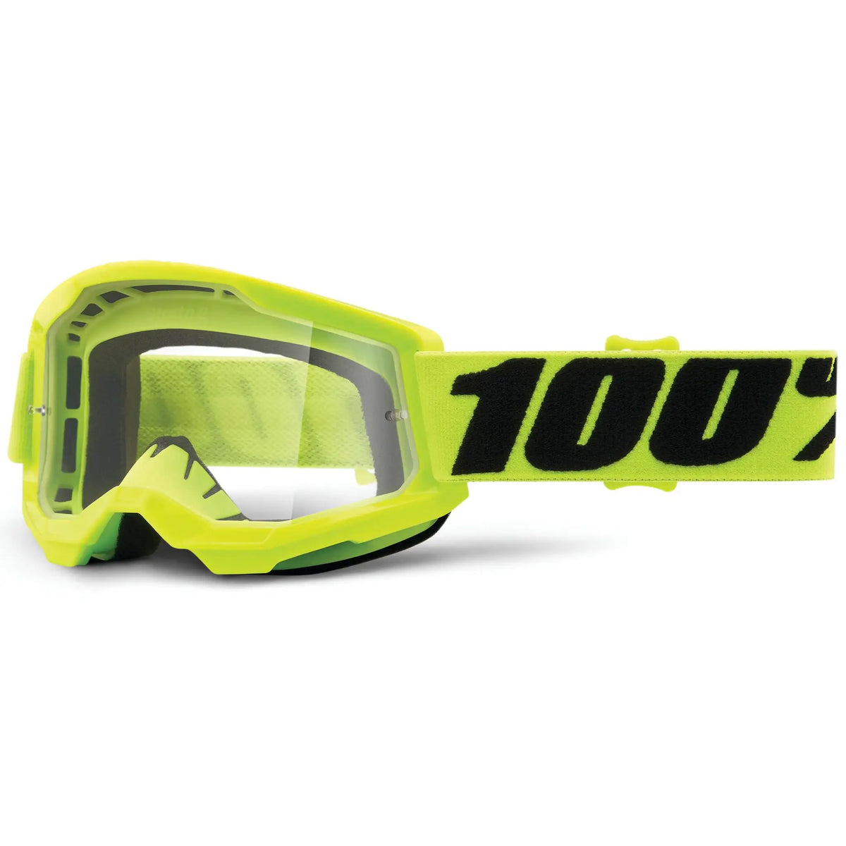 Gafas 100% Strata 2 Junior Fluo Yellow - Clear