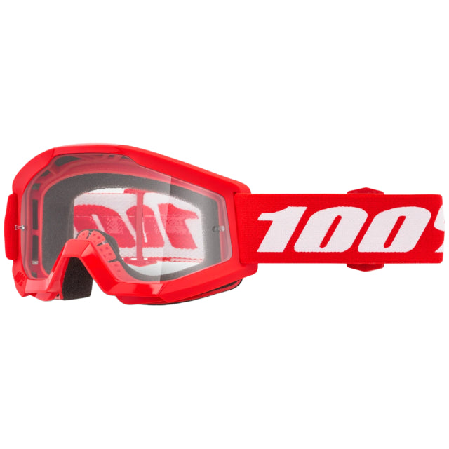 Masques cross 100% Strata Mini - rouge - écran transparent