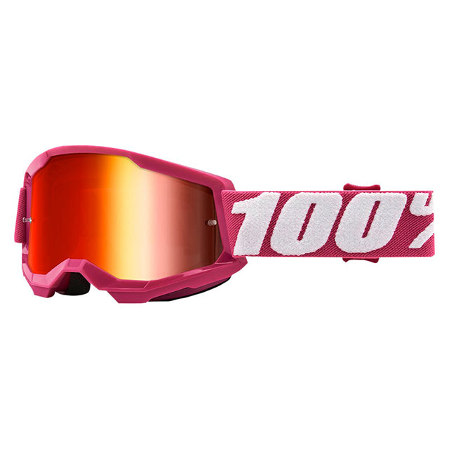 Gafas Offroad 100% Strata 2 Infantil Fletcher - cristal espejo rojo