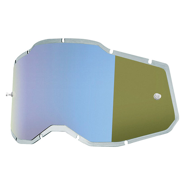 Cristal Recambio Inyectado gafas Offroad 100% Generation 2 Espejo Azul 59091-00003