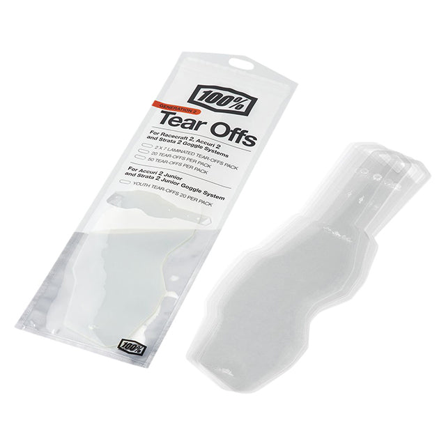 Tear-offs Tear-offs Offroad 100% Generation 2 Kids Goggles - 20 units.