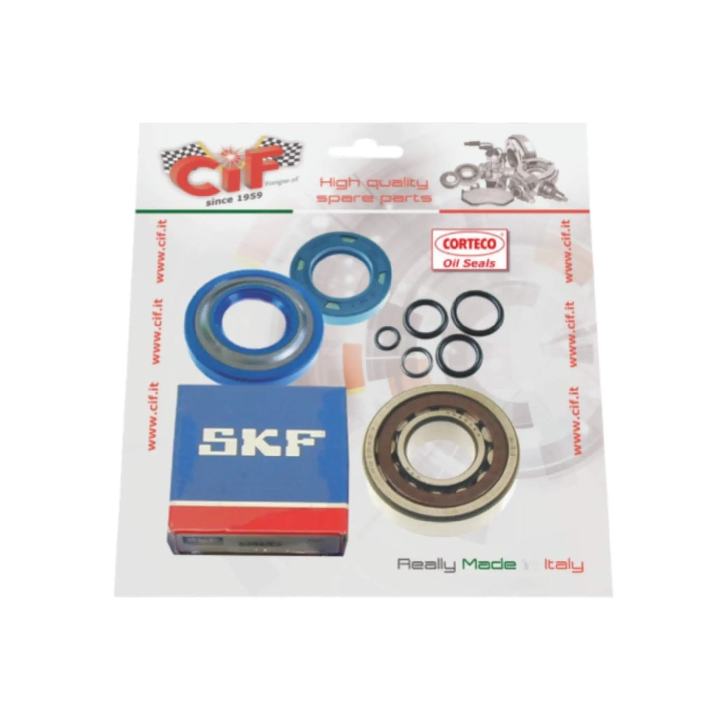 Kit cojinetes y retenes cigüeñal Vespa Primavera/Super/SL CIF 5170-KT