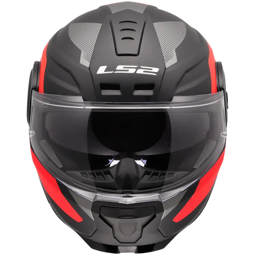LS2 FF902 Scope II Duria modular helmet - Matte Black/Red